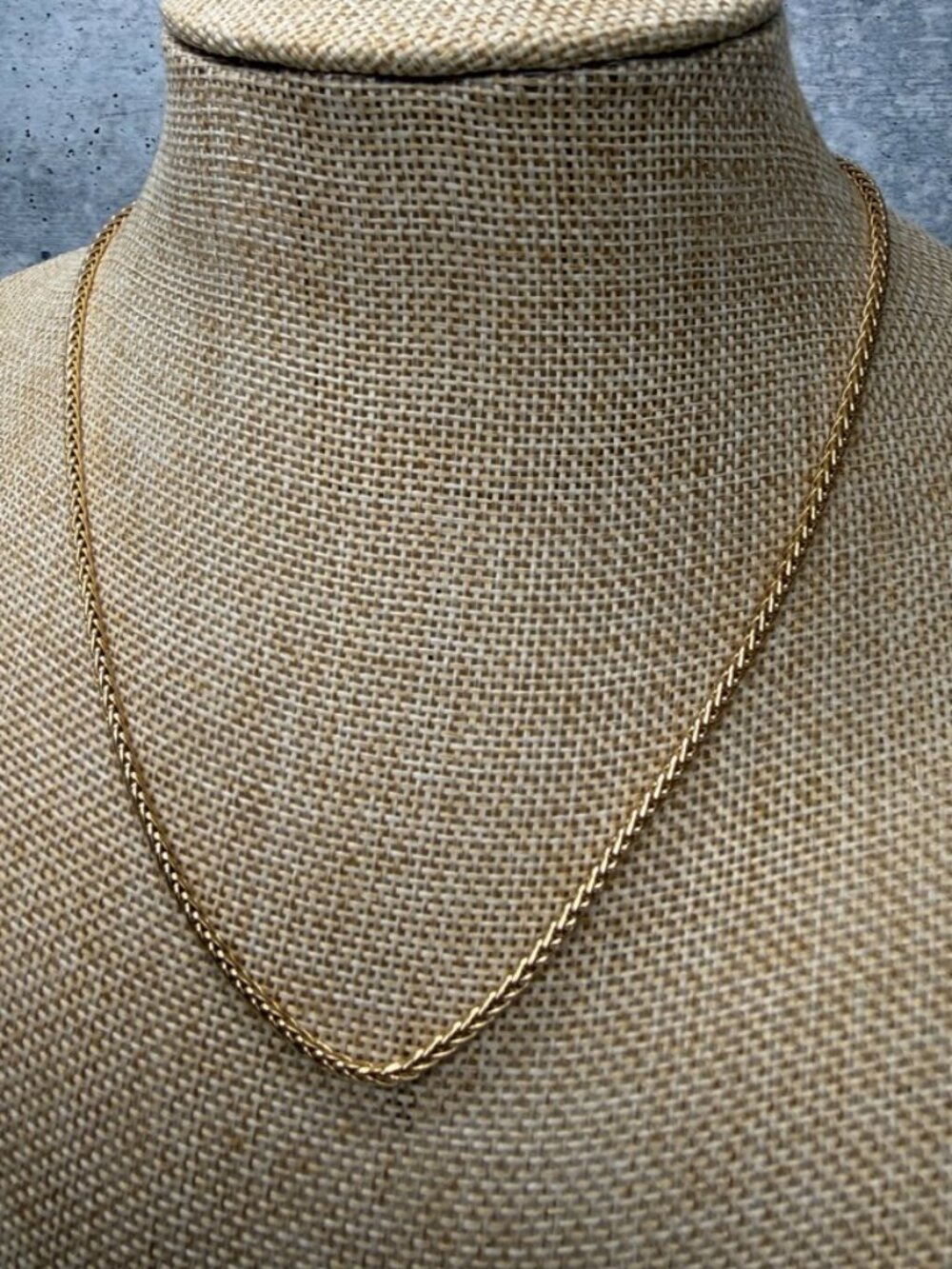 Milor 14k Yellow Gold Wheat Link Chain 18 inches 6 Grams Lobster Clasp Italy